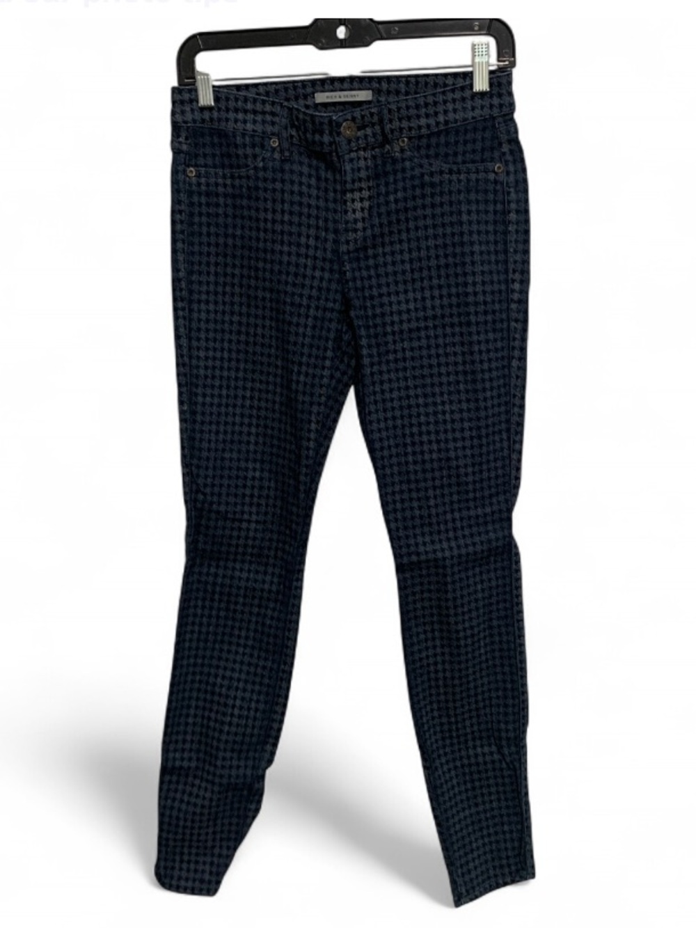 Rich & Skinny Blue Houndstooth Skinny Jeans